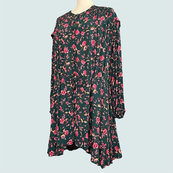 Free People Flower Fields Dress Size S  Ditsy Cottage Peasant Festival Oversized - Picture 14 of 14